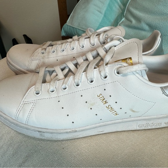 adidas Shoes - Adidas Stan Smith White with Gold Detail